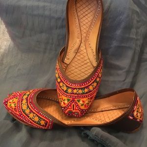 Boho handmade Leather Shoes Khussa 8
